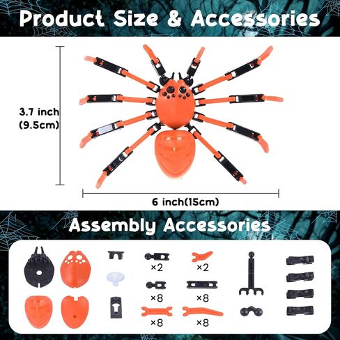 Titan Spider Toys - ألعاب العنكبوت المطبوعة ثلاثية الأبعاد للأولاد ، العناكب الواقعية متعددة المفصلات مع كوب شفط ، أدوات رائعة رائعة للأطفال (المطلوب/أزرق) in Kuwait