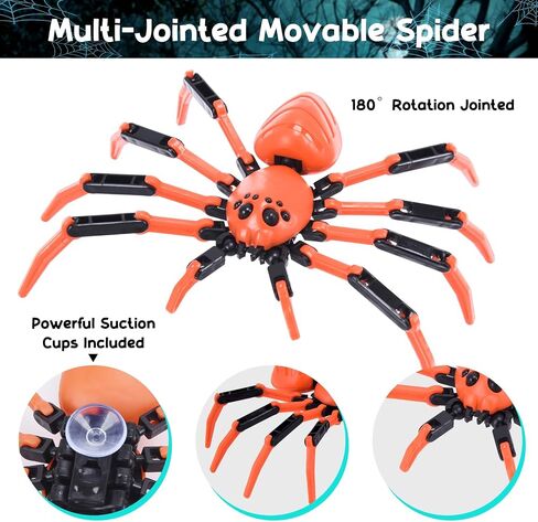 Titan Spider Toys - ألعاب العنكبوت المطبوعة ثلاثية الأبعاد للأولاد ، العناكب الواقعية متعددة المفصلات مع كوب شفط ، أدوات رائعة رائعة للأطفال (المطلوب/أزرق) in Kuwait