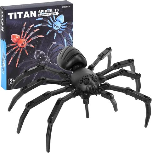 Titan Spider Toys - ألعاب العنكبوت المطبوعة ثلاثية الأبعاد للأولاد ، العناكب الواقعية متعددة المفصلات مع كوب شفط ، أدوات رائعة رائعة للأطفال (المطلوب/أزرق) in Saudi Arabia
