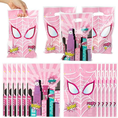 Andi Cppss Shooting Video Game Party Favor Bags - 50PCS Shooting Video Game Goodie Bags with Handles for Birthday Party Supplies, Plastic Candy Treat Snack Bag for Kids Game Theme Party Decorations in Kuwait