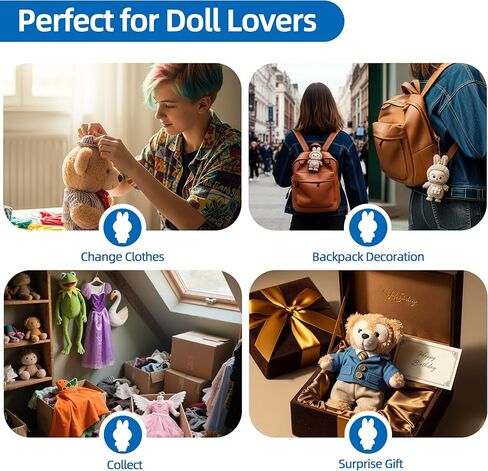 17cm Doll Clothes Set (NO Doll), Fashion Accessories Set with Hat, Outfit and Shoes, Unique Style Clothes for 6.7 Inch (Little Maid) in Saudi Arabia