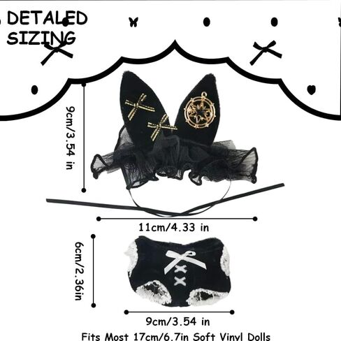 مجموعة Doll Outfit لـ 17 سم ، فساتين أزياء متميزة مع إكسسوارات ، حزمة أنيقة للدمى الأنيقة والأناقة ، (لا دمية) in Kuwait