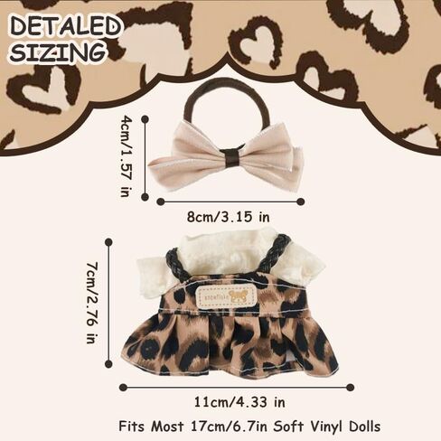 مجموعة Doll Outfit لـ 17 سم ، فساتين أزياء متميزة مع إكسسوارات ، حزمة أنيقة للدمى الأنيقة والأناقة ، (لا دمية) in Saudi Arabia