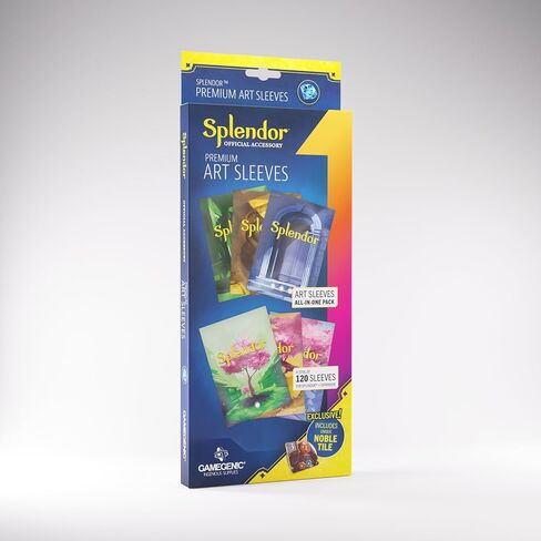 GameGenic Splendor Premium Art Sleeves-حماة بطاقات غير لامعة رسمية للعبة الرائعة والتوسع ، ومجموعة 120 مترًا ، وبلاطًا نبيلًا حصريًا وأعمال فنية فريدة من نوعها in Saudi Arabia