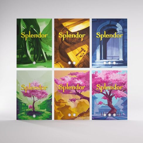 GameGenic Splendor Premium Art Sleeves-حماة بطاقات غير لامعة رسمية للعبة الرائعة والتوسع ، ومجموعة 120 مترًا ، وبلاطًا نبيلًا حصريًا وأعمال فنية فريدة من نوعها in Saudi Arabia