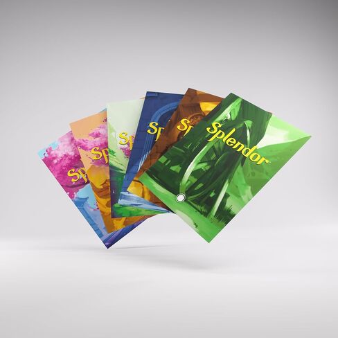 GameGenic Splendor Premium Art Sleeves-حماة بطاقات غير لامعة رسمية للعبة الرائعة والتوسع ، ومجموعة 120 مترًا ، وبلاطًا نبيلًا حصريًا وأعمال فنية فريدة من نوعها in Saudi Arabia