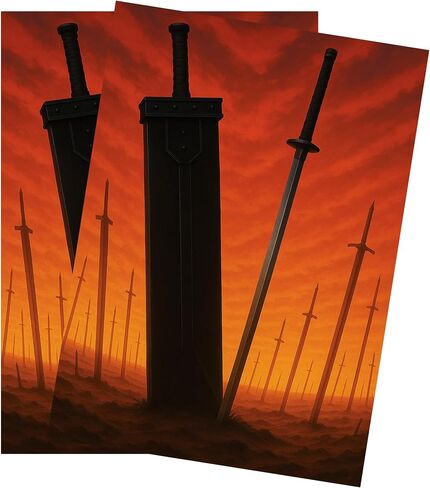 أكمام MTG من قبل Arcanum Industries ، 103 أكمام بطاقة غير لامع للسحر The Gathering & TCG - Fremium Shuffle Feel and Borderless Interior (Blade Graveyard) in Saudi Arabia