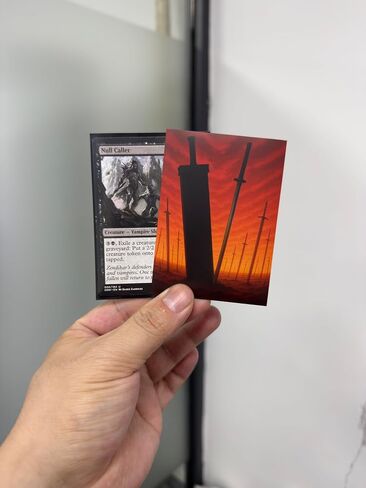 أكمام MTG من قبل Arcanum Industries ، 103 أكمام بطاقة غير لامع للسحر The Gathering & TCG - Fremium Shuffle Feel and Borderless Interior (Blade Graveyard) in Saudi Arabia