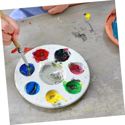 Gadpiparty 24pcs Paint Paint Tray Plate Date Art Art Palette للطلاب والفنانين للزيوت والأصبعيات المائية تصميم مريحة لسهولة الاستخدام in Saudi Arabia