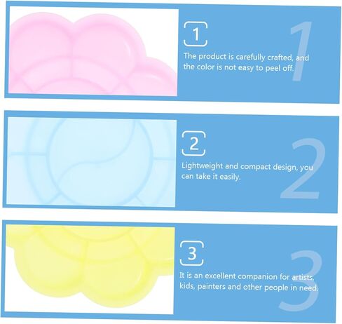 100Pcs Plastic Watercolor Mixing Tray Set for Boys and Girls Pigment Holder Fixed Plate for Art Projects for Painting Activities at Home or School in Saudi Arabia