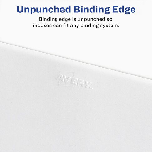 Avery Legal Exhibit Tab Dividers, Tab Title: 9, White, Letter, 25/Pack (11919) in Saudi Arabia