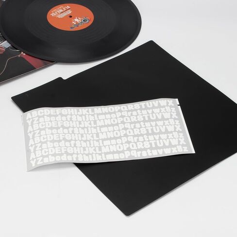 30 PCS VINYL RECORD Dividers ، 12.5 × 13.5 بوصة سجلات سجل الفينيل مع ملصقتين أبيض A-Z أبيض ، ملف DVD CD FILE ALPHABET منظمات لألبومات السجلات تنظيم ملفات ، أسود in Kuwait