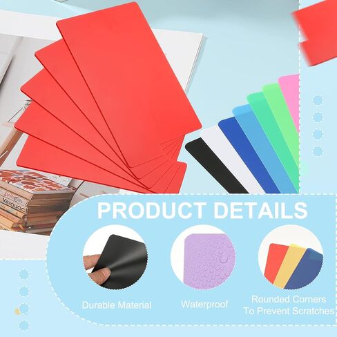 PATIKIL Book Dividers with Tab, 11.3x7.3 White Plastic Book Binder Index Card Files Dividers Separator with Sticker on for Storage Box Drawer Magazines Album Vinyl Record, 50Pcs in Saudi Arabia