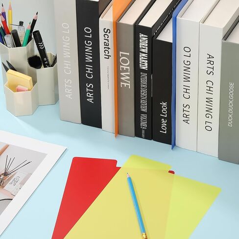 PATIKIL Book Dividers with Tab, 11.3x7.3 White Plastic Book Binder Index Card Files Dividers Separator with Sticker on for Storage Box Drawer Magazines Album Vinyl Record, 50Pcs in Saudi Arabia