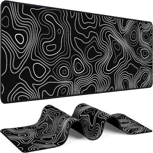 Mouse Pad Gaming - Desk Mat for Keyboard and Mouse - Kanagawa Large Mouse Pad for Desk, Japanese Sea Wave Mousepad (31.5 x 11.8inch) with Non-Slip Base, Desks Pad Mat for Gaming, Office and Home in Saudi Arabia
