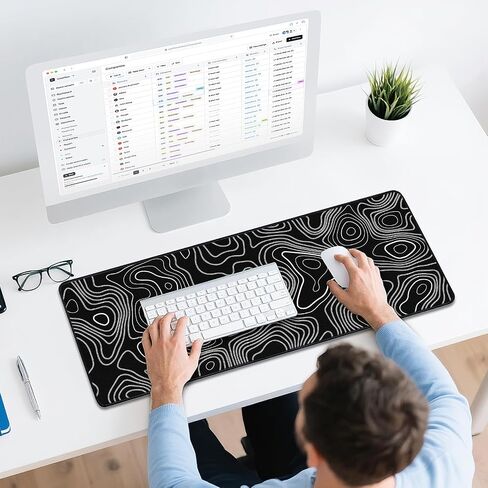 Mouse Pad Gaming - Desk Mat for Keyboard and Mouse - Kanagawa Large Mouse Pad for Desk, Japanese Sea Wave Mousepad (31.5 x 11.8inch) with Non-Slip Base, Desks Pad Mat for Gaming, Office and Home in Saudi Arabia