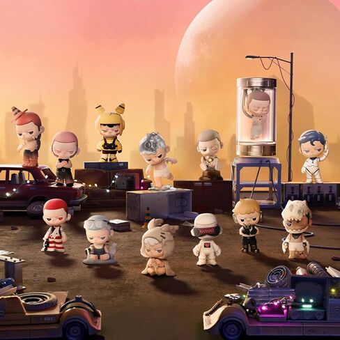 Pop Mart Kubo City of Sunset Series Terms Blind Box Fors ، Tlans Design Action Figures Toldible Toys Decorations Home Home ، Holiday Birthday Homes for Girls and Boys ، صندوق واحد in Saudi Arabia