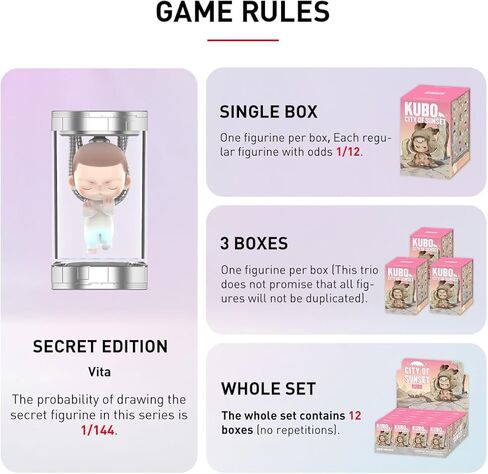 Pop Mart Kubo City of Sunset Series Terms Blind Box Fors ، Tlans Design Action Figures Toldible Toys Decorations Home Home ، Holiday Birthday Homes for Girls and Boys ، صندوق واحد in Saudi Arabia