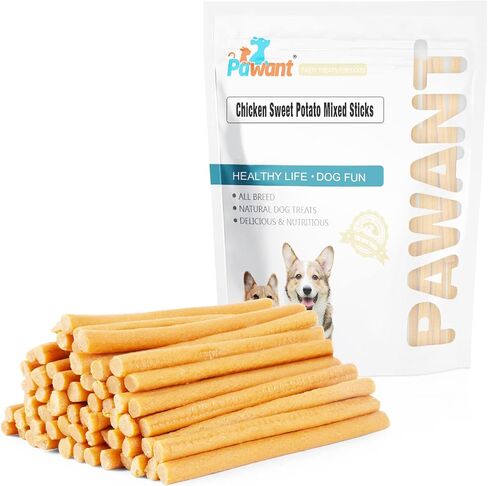 Sweet Potato Dog Treats no Rawhide for Small and Large Dog Sticks Puppy Training Snacks Grain Free 0.5lb/227g in Kuwait