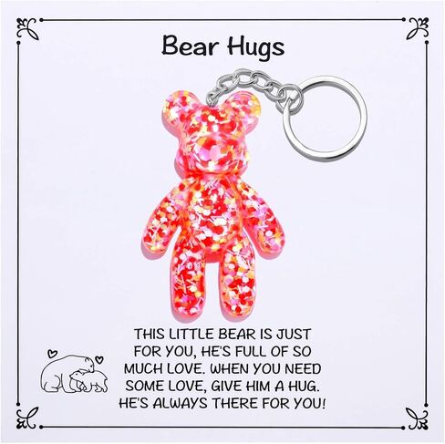 Pocket Bear Hug, Anxiety Relief Gifts for Women Men, Mental Health Positivity Gifts for Anxious Friend, Thinking of You Gift, Comforting Gift for Son Daughter Back to School, Red in Kuwait