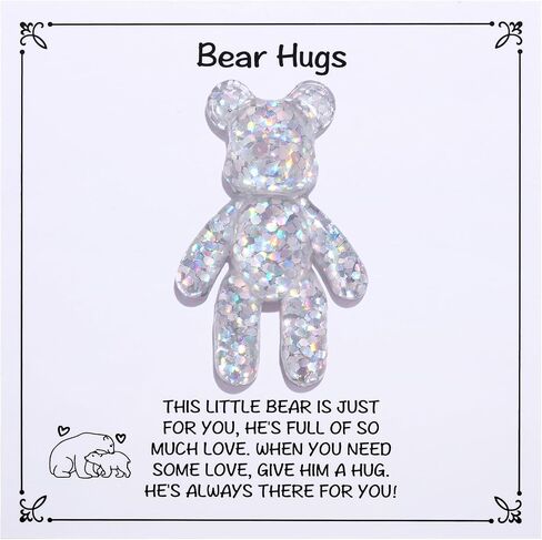 Pocket Bear Hug, Anxiety Relief Gifts for Women Men, Mental Health Positivity Gifts for Anxious Friend, Thinking of You Gift, Comforting Gift for Son Daughter Back to School, Red in Saudi Arabia