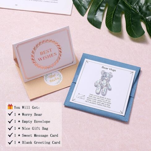 Pocket Bear Hug, Anxiety Relief Gifts for Women Men, Mental Health Positivity Gifts for Anxious Friend, Thinking of You Gift, Comforting Gift for Son Daughter Back to School, Red in Saudi Arabia
