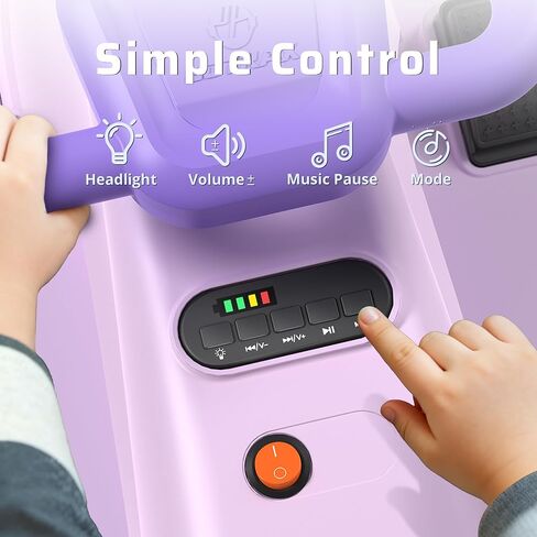 Gotrax WG1 Electric Wiggle Car for Kids, 12V Big Battery up to 120Min Playtime, Music Speaker &Rear Flash Wheels, Battery Display & Easy Assembly w/Pedal Throttle, Crazy Cart Gift for Ages 3+, 132Lbs in Kuwait