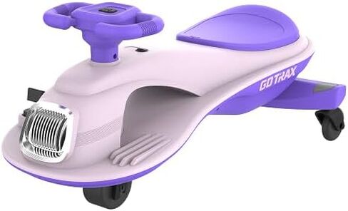 Gotrax WG1 Electric Wiggle Car for Kids, 12V Big Battery up to 120Min Playtime, Music Speaker &Rear Flash Wheels, Battery Display & Easy Assembly w/Pedal Throttle, Crazy Cart Gift for Ages 3+, 132Lbs in Kuwait