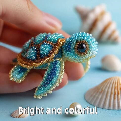 مجموعة Octopus Bead Pead Tembroidery ، مستلزمات تطريز DIY Ocean موضوع مع ورقة تعليمات كاملة اللون ، للمبتدئين المصنوع يدويًا ، هدية ديكور المنزل (Octopus B) in Saudi Arabia