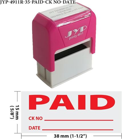 PAID With Check and Date Self-Inking Stamp -Pink in Saudi Arabia