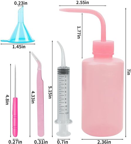 Blisswave 6-Piece Snowflake Cup Making Accessories Set, Including Squeeze Bottle, Funnel, Tweezers, awl, Plastic Needle, Curved Needle Syringe, to Create The Best Glitter Snowflake Cup. in Saudi Arabia