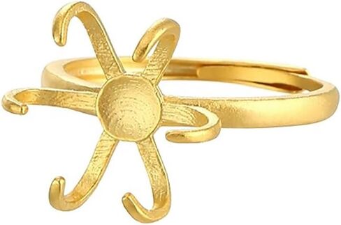 925 Sterling Silver Claw Ring Blanks قواعد حلقة إصبع قابلة للتعديل لأحجار الكيمستات غير المنتظمة Cabochon Settings Rings DIY لصنع المجوهرات in Kuwait