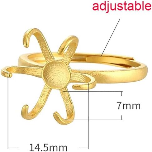 925 Sterling Silver Claw Ring Blanks قواعد حلقة إصبع قابلة للتعديل لأحجار الكيمستات غير المنتظمة Cabochon Settings Rings DIY لصنع المجوهرات in Kuwait