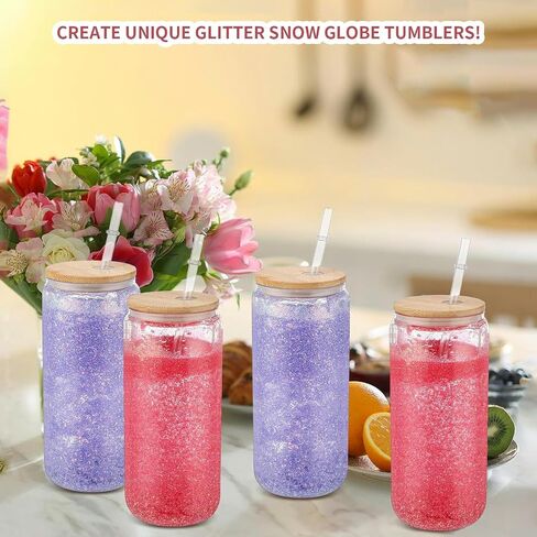 Blisswave 6-Piece Snowflake Cup Making Accessories Set, Including Squeeze Bottle, Funnel, Tweezers, awl, Plastic Needle, Curved Needle Syringe, to Create The Best Glitter Snowflake Cup. in Saudi Arabia
