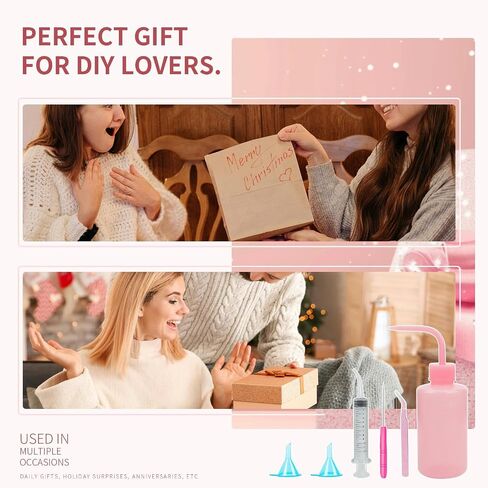 Blisswave 6-Piece Snowflake Cup Making Accessories Set, Including Squeeze Bottle, Funnel, Tweezers, awl, Plastic Needle, Curved Needle Syringe, to Create The Best Glitter Snowflake Cup. in Saudi Arabia
