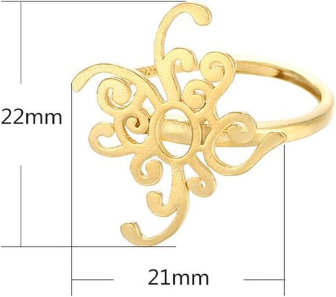 925 Sterling Silver Claw Ring Blanks قواعد حلقة إصبع قابلة للتعديل لأحجار الكيمستات غير المنتظمة Cabochon Settings Rings DIY لصنع المجوهرات in Kuwait