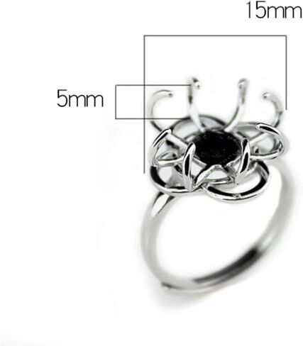 925 Sterling Silver Claw Ring Blanks قواعد حلقة إصبع قابلة للتعديل لأحجار الكيمستات غير المنتظمة Cabochon Settings Rings DIY لصنع المجوهرات in Kuwait