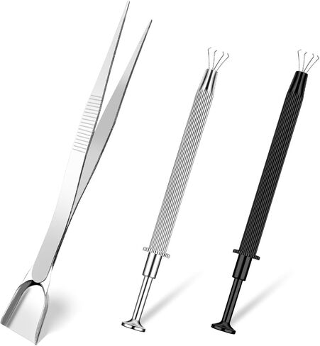 مجموعة أدوات Birecing Ball Grabber ، 3pcs Grabber Tool Asse Set Jeweler's Joot up Prinker Pen Jewelry Tweezers 4 Claw Percing Ball with Prongs Diamond Claw Precision Steel in Kuwait