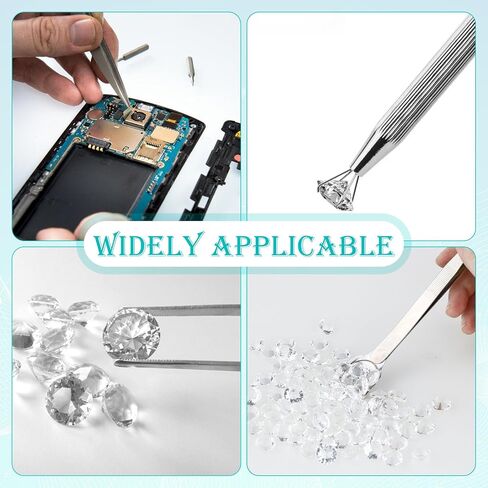 مجموعة أدوات Birecing Ball Grabber ، 3pcs Grabber Tool Asse Set Jeweler's Joot up Prinker Pen Jewelry Tweezers 4 Claw Percing Ball with Prongs Diamond Claw Precision Steel in Kuwait