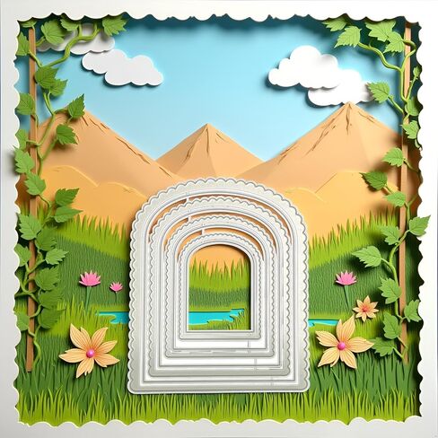 Nesting Arch Die Cuts Embossing Cutting Dies, for DIY Scrapbooking Photo Album Decorative Embossing Paper Dies for Card Making Templated in Saudi Arabia