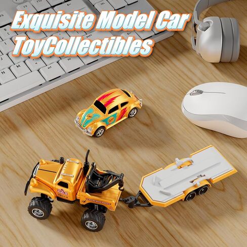 شاحنة Mini RC ، 1: 64 مقياس Mini RC مع الأضواء ، 2.4 جيجا هرتز قابلة لإعادة الشحن شاحنة RC مع مقطورة ， السرعة/التوجيه هدية مثالية للبنين والبالغين in Kuwait