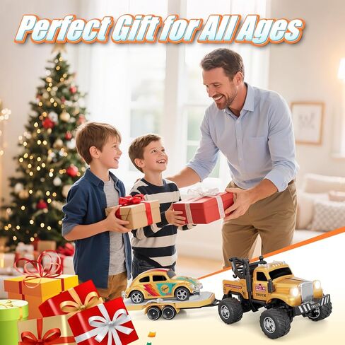 شاحنة Mini RC ، 1: 64 مقياس Mini RC مع الأضواء ، 2.4 جيجا هرتز قابلة لإعادة الشحن شاحنة RC مع مقطورة ， السرعة/التوجيه هدية مثالية للبنين والبالغين in Kuwait