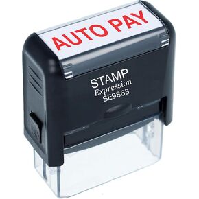 Stampexpression - Auto Pay Office Enking Rubber Stamp - Red Ink (A -5864) in Kuwait