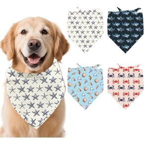 ARRICRAFT 4 PCS POLYESTER PET BANDANAS ، Adventure Outdoor Woodland Camping Dog Dogf Triangle Triangle Fabric Bandanas for Small Mediance Large Cat Cat and Dog Association 26.7x18.9 Inch in Kuwait