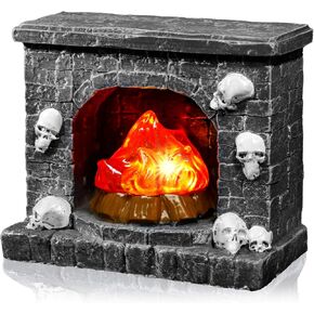 1: 12 Scale Mini House Furniture and Accessories Halloween Black Miniature Fireplace Mini Resin Fireplace for Miniature House Decoration in Kuwait