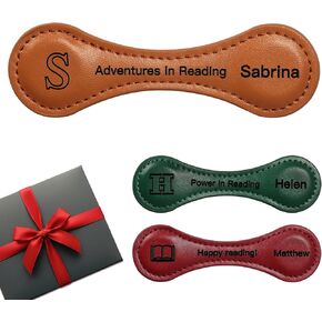 Unique Personalized Magnetic Leather Bookmarks 1 Pack: Custom Engraved, Motivational Text, and Retro Charm - A Thoughtful Gift for Book Lovers, Readers, Kids, and Students in Saudi Arabia