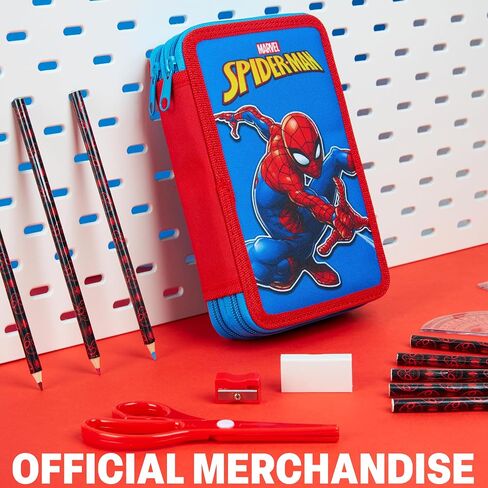 Marvel Spiderman Pencil Case with Pencils Pencils Markers School Supplies Set Pen Holder Stationery Art Hilts for Boys (Multi) in Saudi Arabia