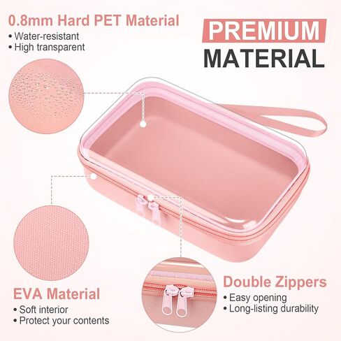 4 أجهزة كمبيوتر واضحة الصلابة البلاستيكية السوستة القلم قلم رصاص القلم الصلبة قشرة البلاستيك العلبة كبيرة الشفافة قلم رصاص منظم السفر المحمول لمستحضرات التجميل للمكاتب (رمادي ، أزرق داكن ، أزرق ، أسود) in Kuwait