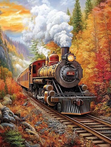 Train 11ct Cross Stitch Kits للمبتدئين والكبار - أنماط إبرة سهلة للديكور المنزلي وصياغة 461 in Saudi Arabia