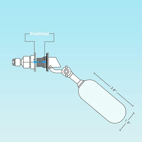 RO/DI Float Valve Kit for Reef Tank & Aquarium ATO – Auto Top Off System for Reverse Osmosis – Includes Shut-Off Valve, Float and check Valves, Tubing & Cutter in Saudi Arabia